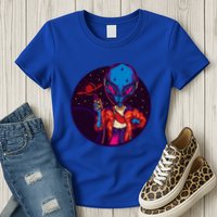 Cool Alien Headset Womens T-Shirt