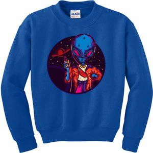 Cool Alien Headset Kids Sweatshirt