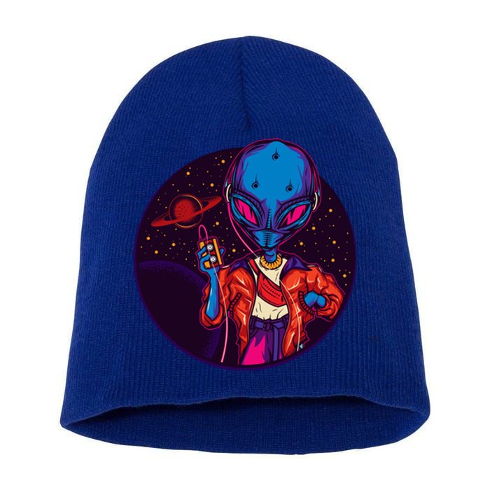 Cool Alien Headset Short Acrylic Beanie