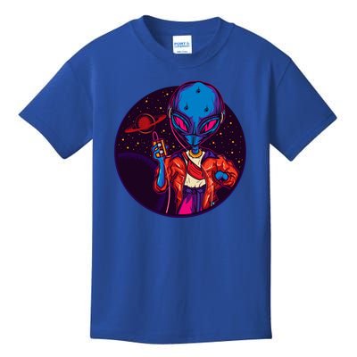 Cool Alien Headset Kids T-Shirt