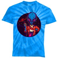 Cool Alien Headset Kids Tie-Dye T-Shirt