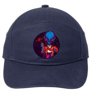 Cool Alien Headset 7-Panel Snapback Hat