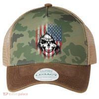 Cool American Flag Skull Graphic Legacy Tie Dye Trucker Hat
