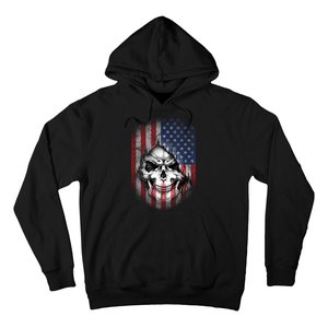 Cool American Flag Skull Graphic Hoodie