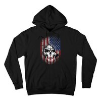 Cool American Flag Skull Graphic Hoodie