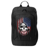 Cool American Flag Skull Graphic City Backpack