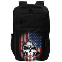 Cool American Flag Skull Graphic Impact Tech Backpack