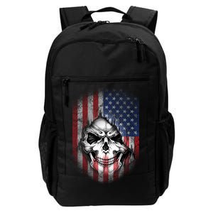 Cool American Flag Skull Graphic Daily Commute Backpack