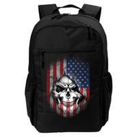 Cool American Flag Skull Graphic Daily Commute Backpack