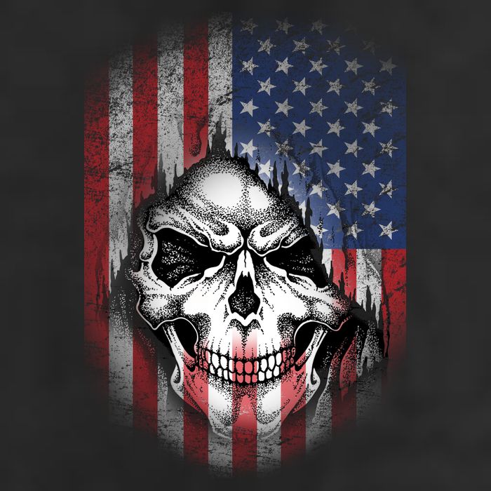 Cool American Flag Skull Graphic Adult Drive Performance Visor