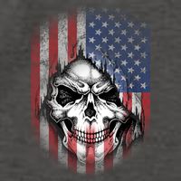 Cool American Flag Skull Graphic Vector Backpack