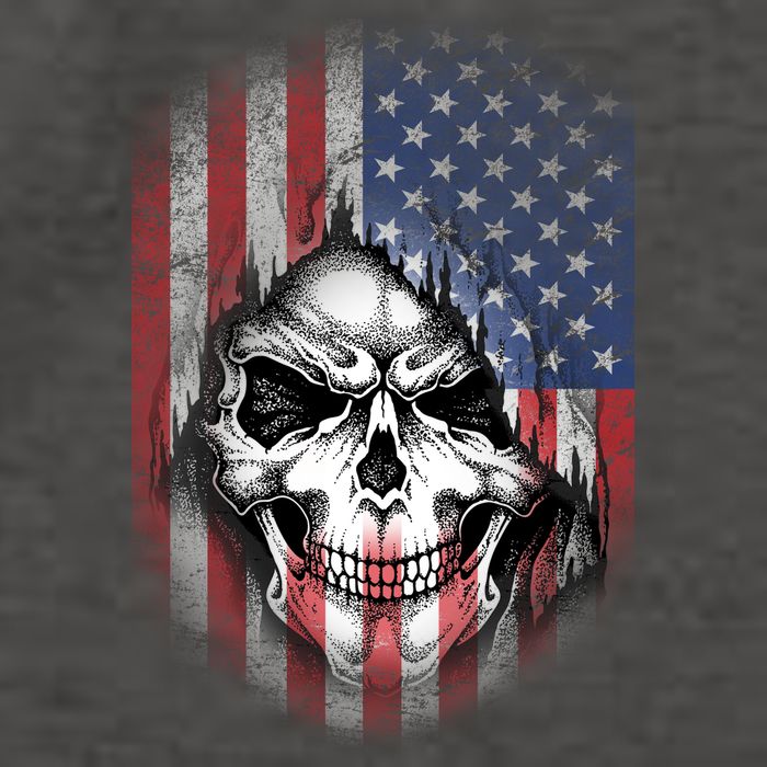Cool American Flag Skull Graphic Vector Backpack