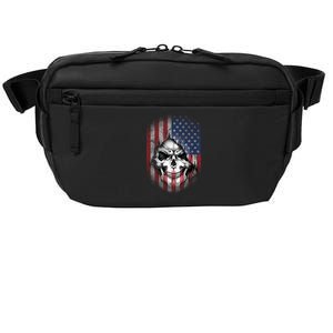 Cool American Flag Skull Graphic Crossbody Pack