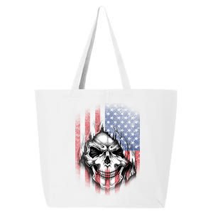 Cool American Flag Skull Graphic 25L Jumbo Tote