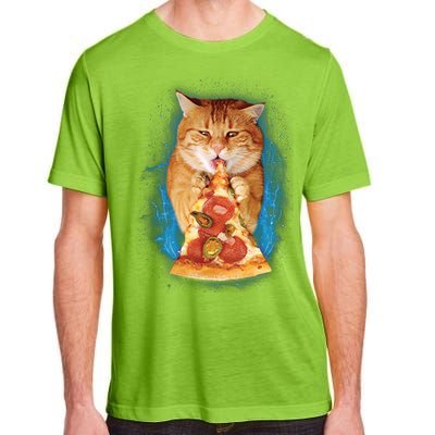 Cool and Funny Pizza Cat Adult ChromaSoft Performance T-Shirt