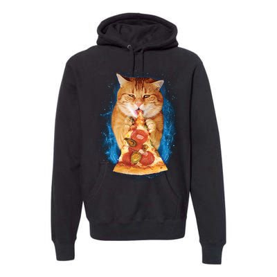 Cool and Funny Pizza Cat Premium Hoodie