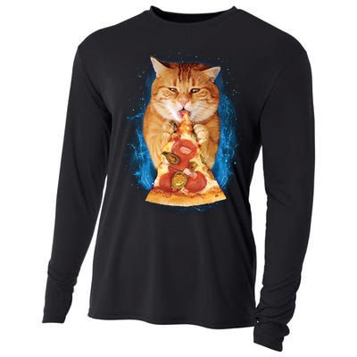 Cool and Funny Pizza Cat Cooling Performance Long Sleeve Crew