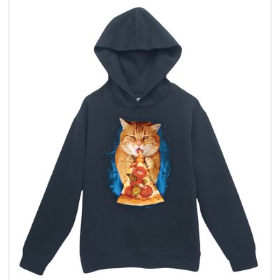 Cool and Funny Pizza Cat Urban Pullover Hoodie