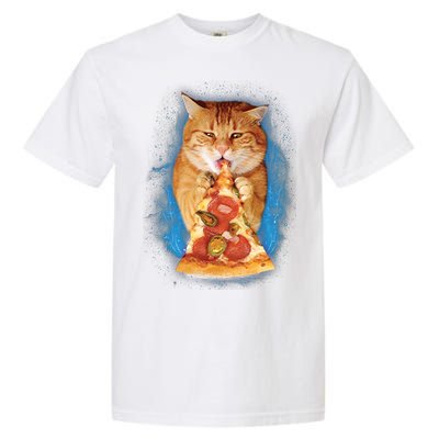 Cool and Funny Pizza Cat Garment-Dyed Heavyweight T-Shirt