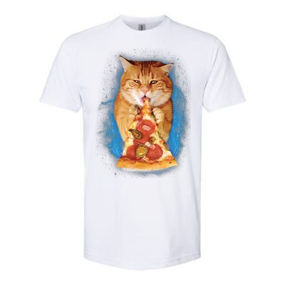 Cool and Funny Pizza Cat Softstyle® CVC T-Shirt