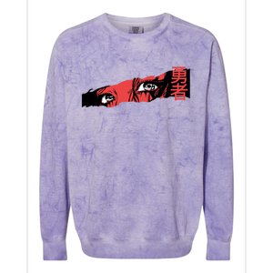 Cool Anime Style Eyes Colorblast Crewneck Sweatshirt