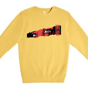 Cool Anime Style Eyes Premium Crewneck Sweatshirt