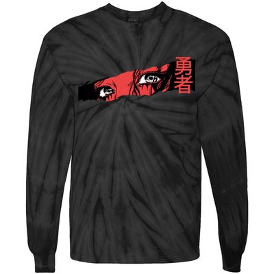 Cool Anime Style Eyes Tie-Dye Long Sleeve Shirt