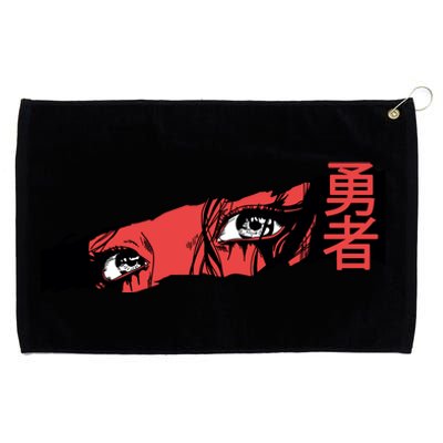 Cool Anime Style Eyes Grommeted Golf Towel