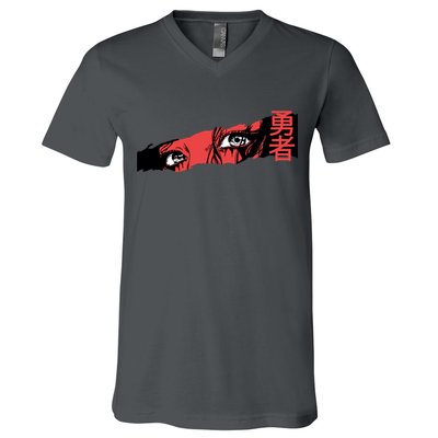 Cool Anime Style Eyes V-Neck T-Shirt
