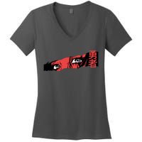 Cool Anime Style Eyes Women's V-Neck T-Shirt