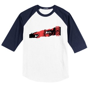 Cool Anime Style Eyes Baseball Sleeve Shirt