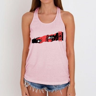 Cool Anime Style Eyes Women's Knotted Racerback Tank