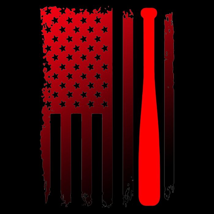 Cool Baseball Bat American Flag USA Mug