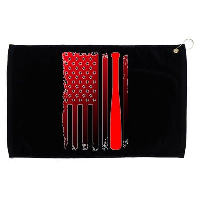 Cool Baseball Bat American Flag USA Grommeted Golf Towel