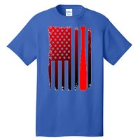 Cool Baseball Bat American Flag USA Tall T-Shirt