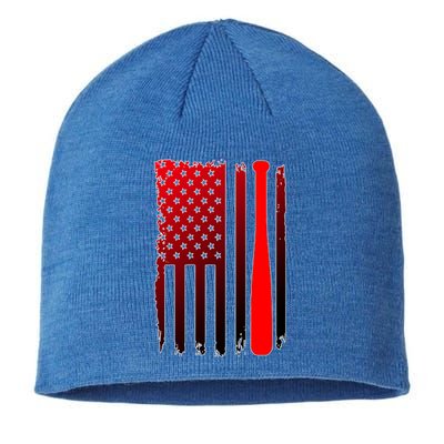 Cool Baseball Bat American Flag USA Sustainable Beanie