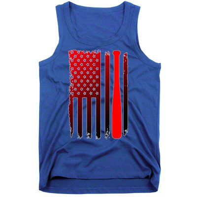 Cool Baseball Bat American Flag USA Tank Top