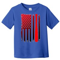 Cool Baseball Bat American Flag USA Toddler T-Shirt