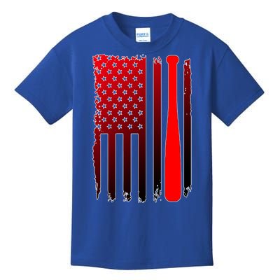 Cool Baseball Bat American Flag USA Kids T-Shirt