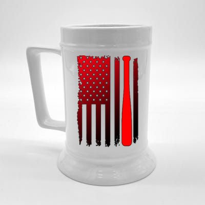 Cool Baseball Bat American Flag USA Beer Stein