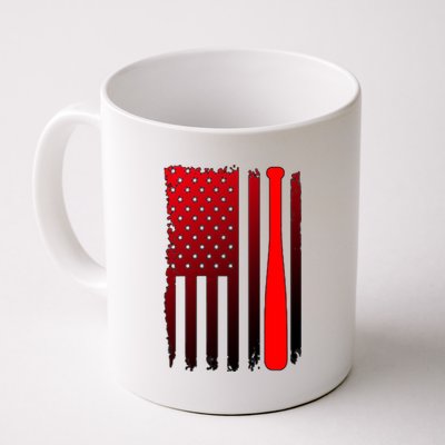 Cool Baseball Bat American Flag USA Coffee Mug