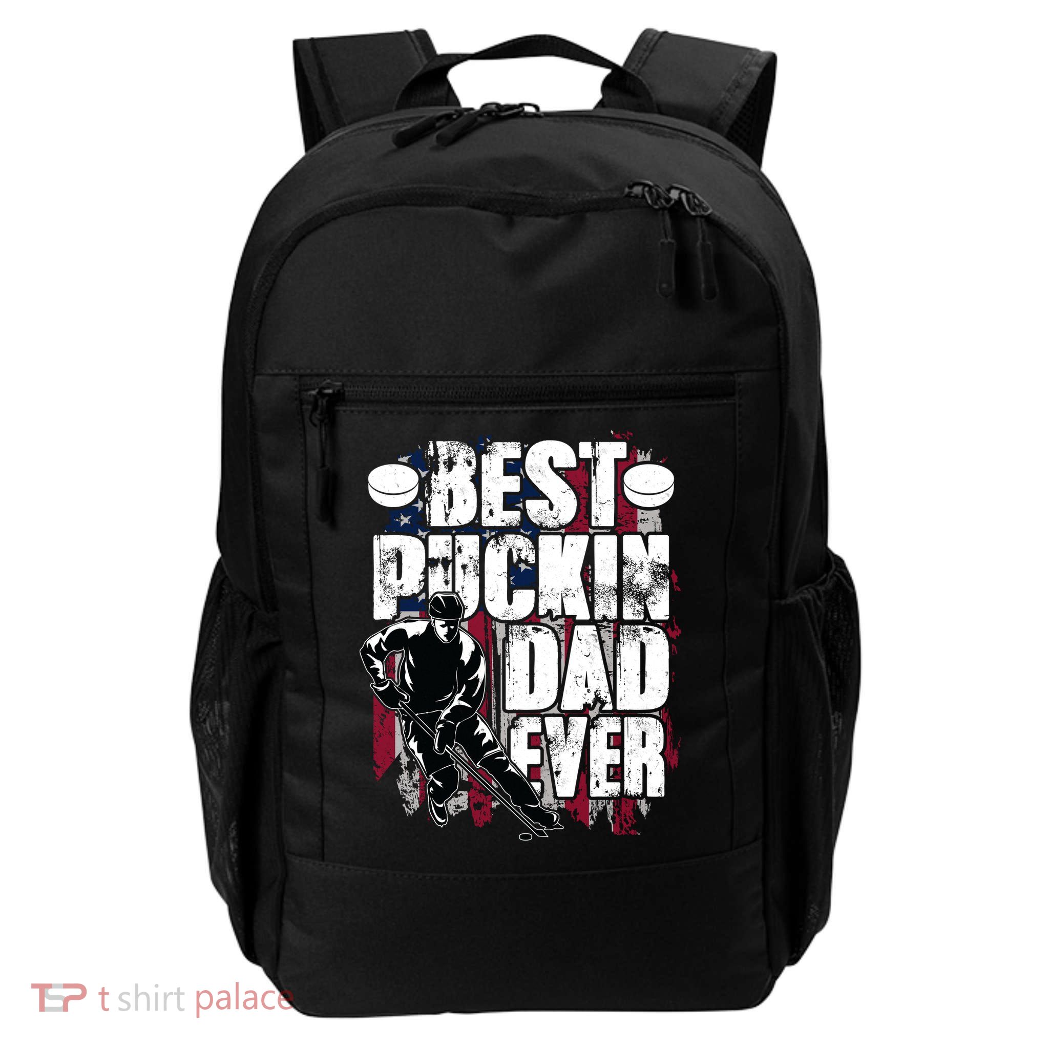 Cool Best Puckin Dad Ever Hockey Dad Backpack