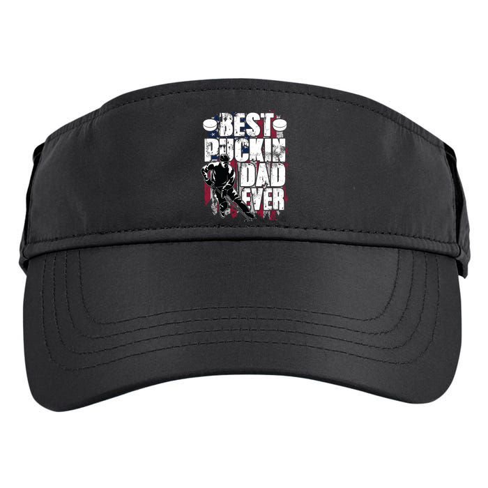 Cool Best Puckin Dad Ever Hockey Dad Adult Drive Performance Visor