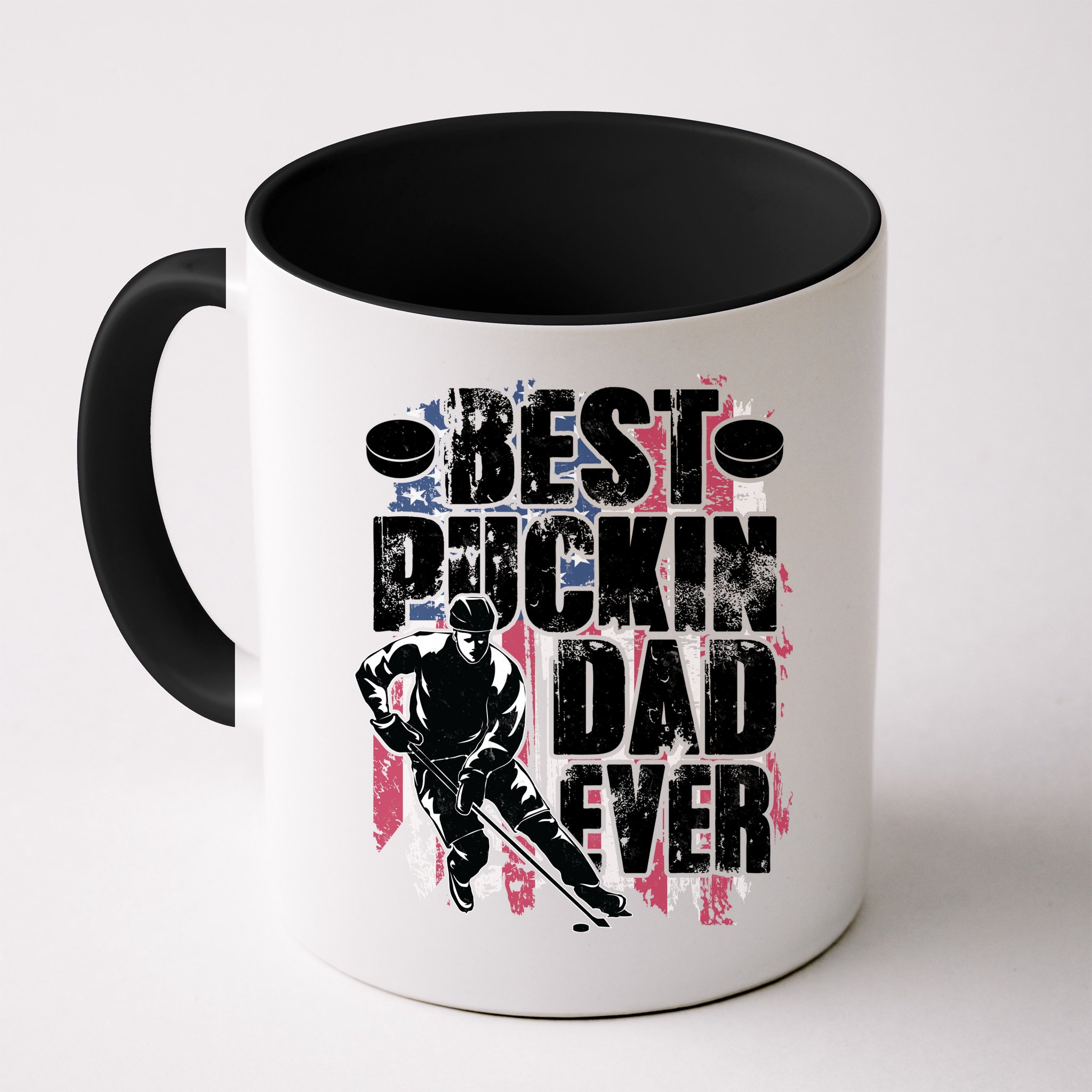 Cool Best Puckin Dad Ever Hockey Dad Mug