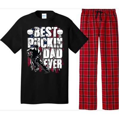 Cool Best Puckin Dad Ever Hockey Dad Pajama Set