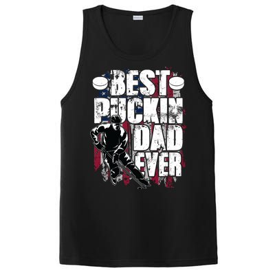 Cool Best Puckin Dad Ever Hockey Dad PosiCharge Competitor Tank