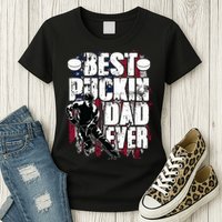 Cool Best Puckin Dad Ever Hockey Dad Womens T-Shirt