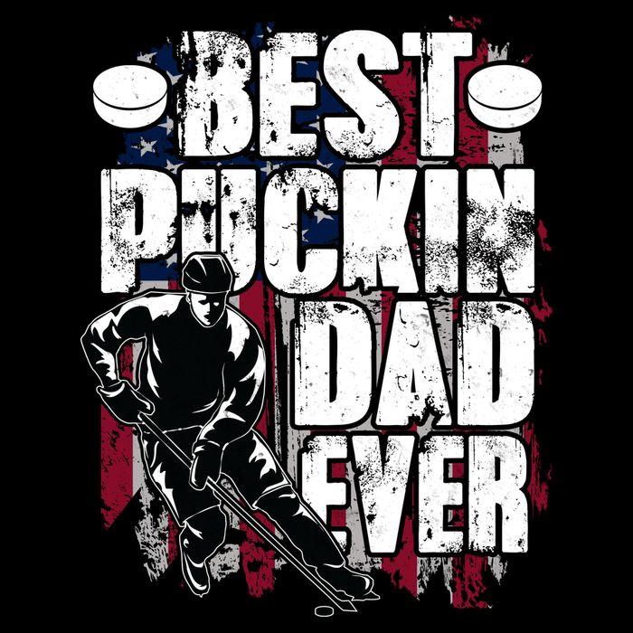 Cool Best Puckin Dad Ever Hockey Dad Womens T-Shirt