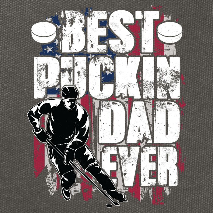 Cool Best Puckin Dad Ever Hockey Dad Cotton Canvas Backpack