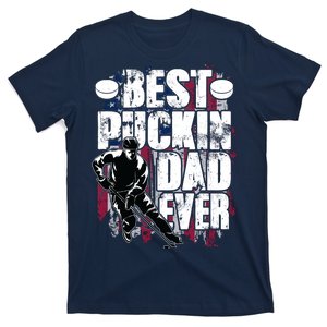 Cool Best Puckin Dad Ever Hockey Dad T-Shirt